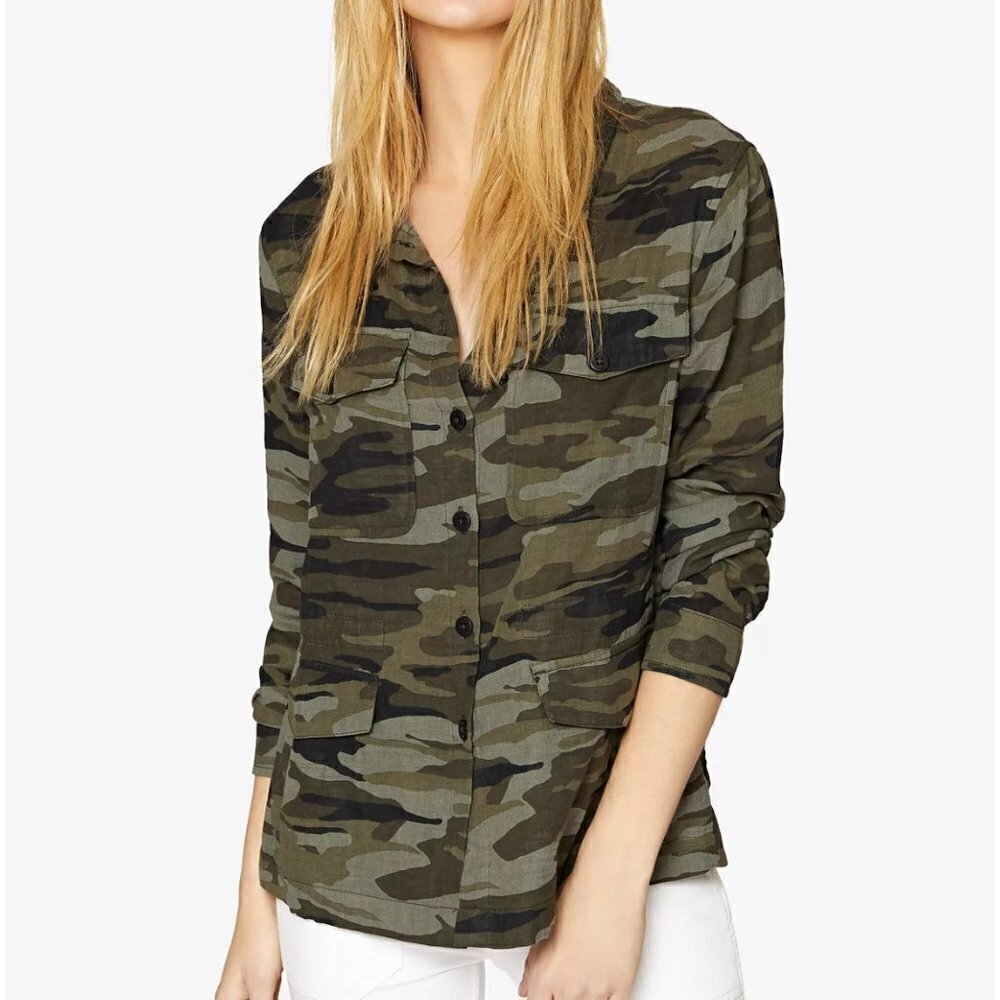 Sanctuary Peace Keeper Camo-Print Button down jacket, Size XS